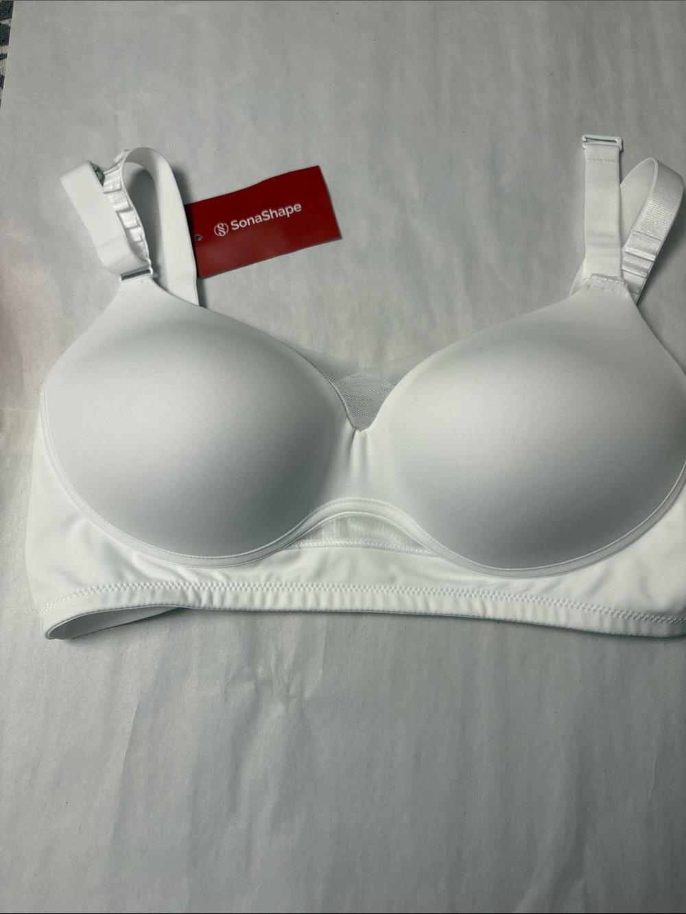 NWT SonaShape Women's White T-Shirt Bra - Smooth, Supportive Fit